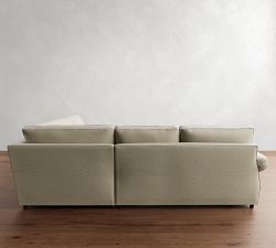 Pearce Roll Arm 3-Piece L-Shaped Wedge Sleeper Sectional (122")
