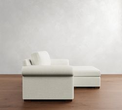 Shasta Roll Arm Reversible Chaise Sleeper Sectional (85")