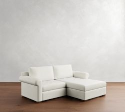 Shasta Roll Arm Reversible Chaise Sleeper Sectional (85")