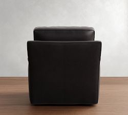 Tyler Square Arm Leather Swivel Chair