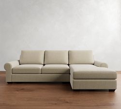 Big Sur Roll Arm Chaise Sectional (115"&ndash;157")