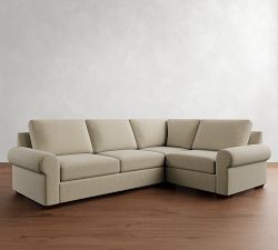 Big Sur Roll Arm 3-Piece Sectional (115")