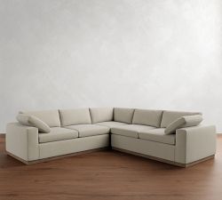 Dream Wood Base 3-Piece L-Shaped Sectional (120")