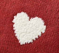 Heart Jacquard Knit Pillow Cover