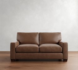 PB Comfort Square Arm Leather Sofa (62"&ndash;88")