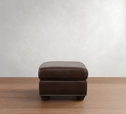 Webster Leather Ottoman