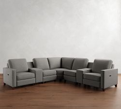 Cameron Square Arm Power Reclining L-Shaped Sectional (109"&ndash;123")