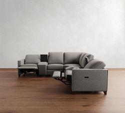 Cameron Square Arm Power Reclining L-Shaped Sectional (109"&ndash;123")