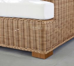 Huntington Wicker 4-Piece Slope Arm Outdoor Sectional (100")