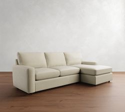 Pearce Modern Square Arm Chaise Sectional (102"&ndash;132")