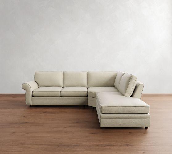 Pearce Roll Arm 3-Piece Bumper Sectional (122") by Pottery Barn