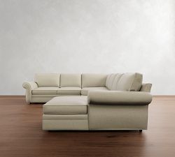 Pearce Roll Arm 4-Piece Wedge Chaise Sectional (147")