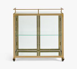 Vitrine Metal Bar Cart (32")