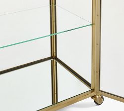 Vitrine Metal Bar Cart (32")