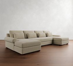 Big Sur Roll Arm Deep Seat Double Chaise Sectional (145"&ndash;200")