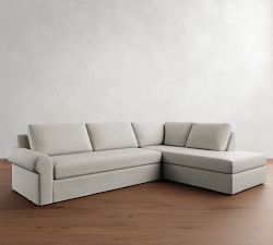 Big Sur Roll Arm Slipcovered Return Bumper Sectional (114"&ndash;146")