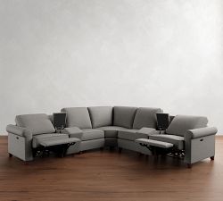 Cameron Roll Arm Power Reclining L-Shaped Sectional (109"&ndash;123")