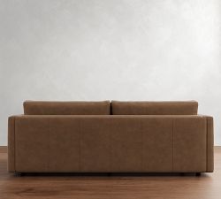 Carmel Slim Arm Leather Sofa (56"&ndash;116")