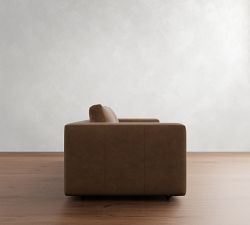 Carmel Wide Arm Leather Sofa (62"&ndash;122")