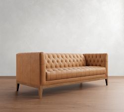 Edgewood Leather Sofa (76")