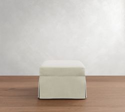 York Slipcovered Ottoman