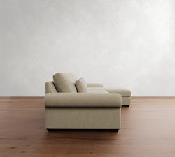 Big Sur Roll Arm Deep Seat Chaise Sectional (115"&ndash;158")