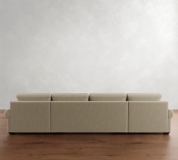 Big Sur Roll Arm Deep Seat Double Chaise Sectional (145"&ndash;200")