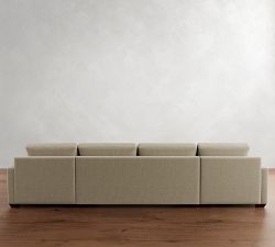 Big Sur Square Arm Deep Seat Double Chaise Sectional (146"&ndash;198")