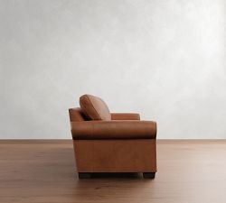Buchanan Roll Arm Leather Sofa (79"&ndash;94")