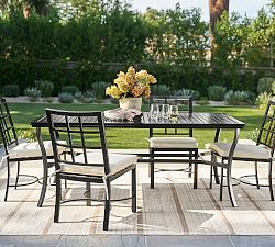 Riviera Metal Rectangular Outdoor Dining Table (72")