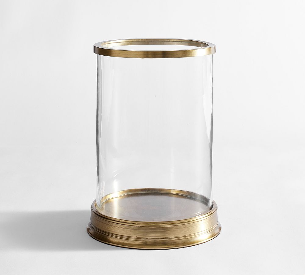 Daphne Hurricane Candle Holder - Small - Brass