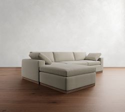 Dream Wood Base Modular Chaise Sectional (129"&ndash;172")