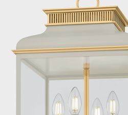 Tommy Metal Square Indoor/Outdoor Lantern Pendant (22")