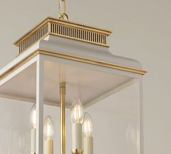 Tommy Metal Square Indoor/Outdoor Lantern Pendant (22")