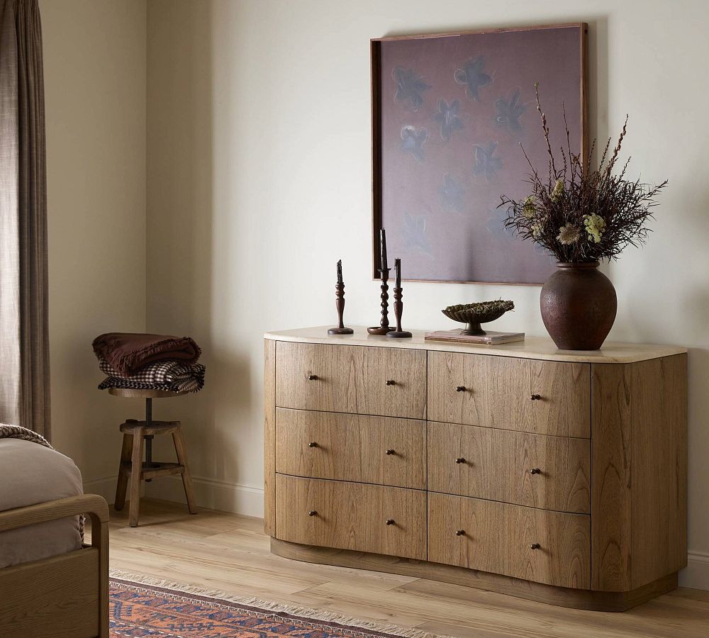 Chandon 6-Drawer Marble Dresser (65") by Pottery Barn