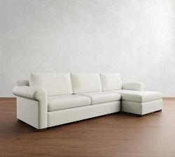 Shasta Roll Arm Chaise Sleeper Sectional (111")