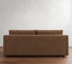 Carmel Slim Arm Leather Sleeper Sofa (80")
