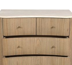 Chandon 5-Drawer Marble Dresser (38.8")