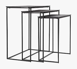 Ophelia Rectangular Metal Nesting Table (16.5"-21")