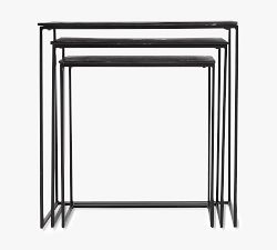 Ophelia Rectangular Metal Nesting Table (16.5"-21")