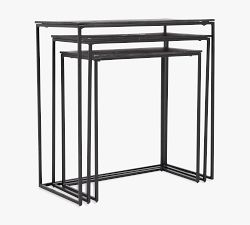 Ophelia Rectangular Metal Nesting Table (16.5"-21")