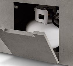 Arbor Concrete 40" Square Propane Fire Pit Table