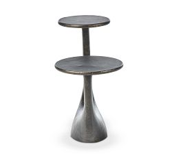 Mazen Round Aluminum End Table (25")