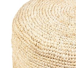 Raffia Round Accent Stool
