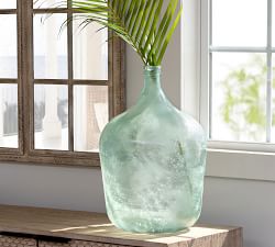 Frosted Recycled Glass Demijohn Vase