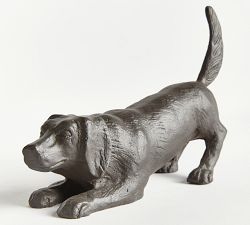 Handcrafted Playful Dog Sculpture