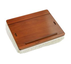 Walnut &amp; Sherpa Storage Lap Desk