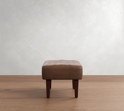 Champlain Tufted Wingback Leather Ottoman