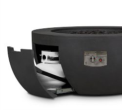 Jaylen Round Concrete Propane Fire Pit (44")