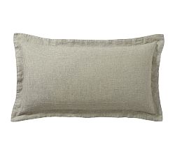 Open Box: European Flax Linen Waffle Sham, King, Set of 3 - Eucalyptus